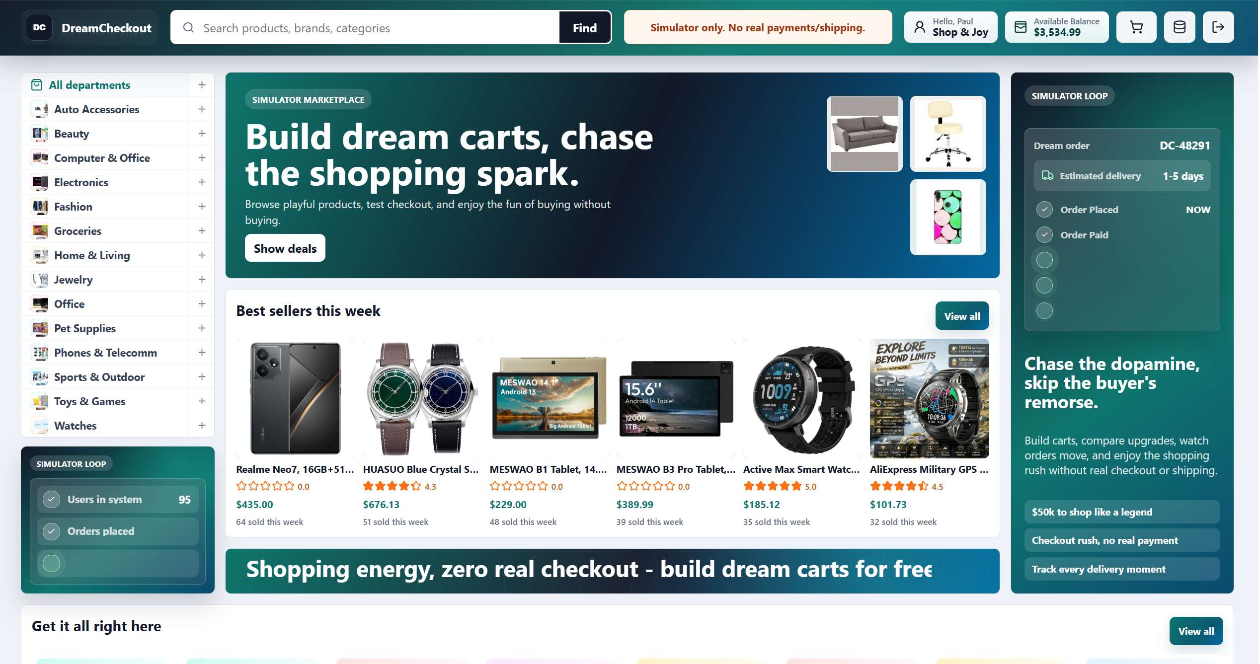 Catalog screenshot visual snapshot