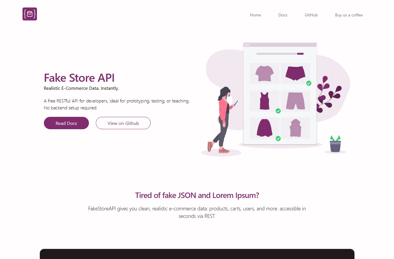 Fake Store API screenshot visual snapshot