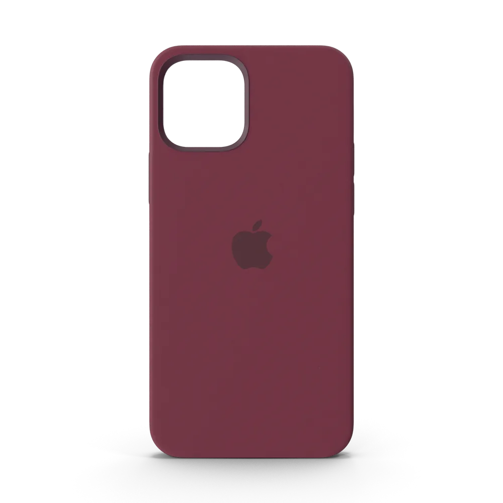 iPhone 12 Silicone Case with MagSafe Plum view 1