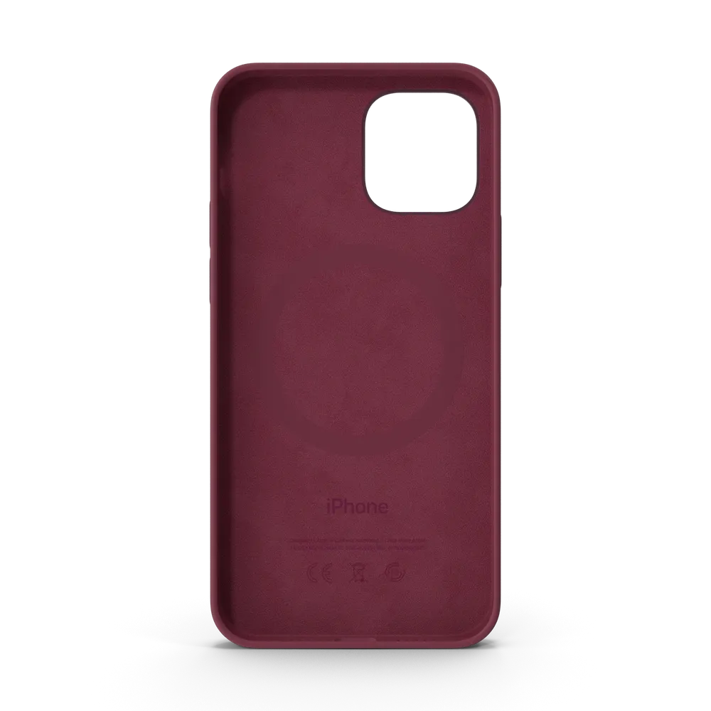 iPhone 12 Silicone Case with MagSafe Plum view 3