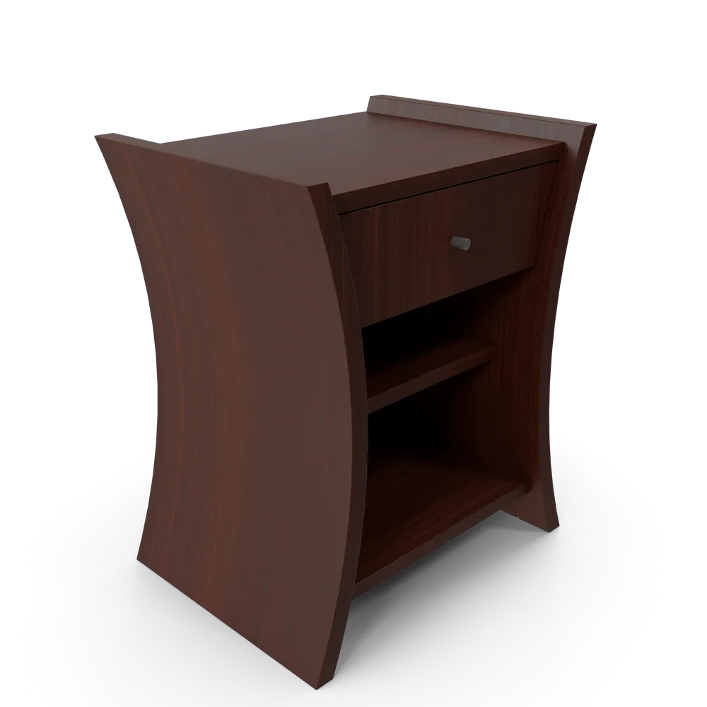 Bedside Table African Cherry view 2