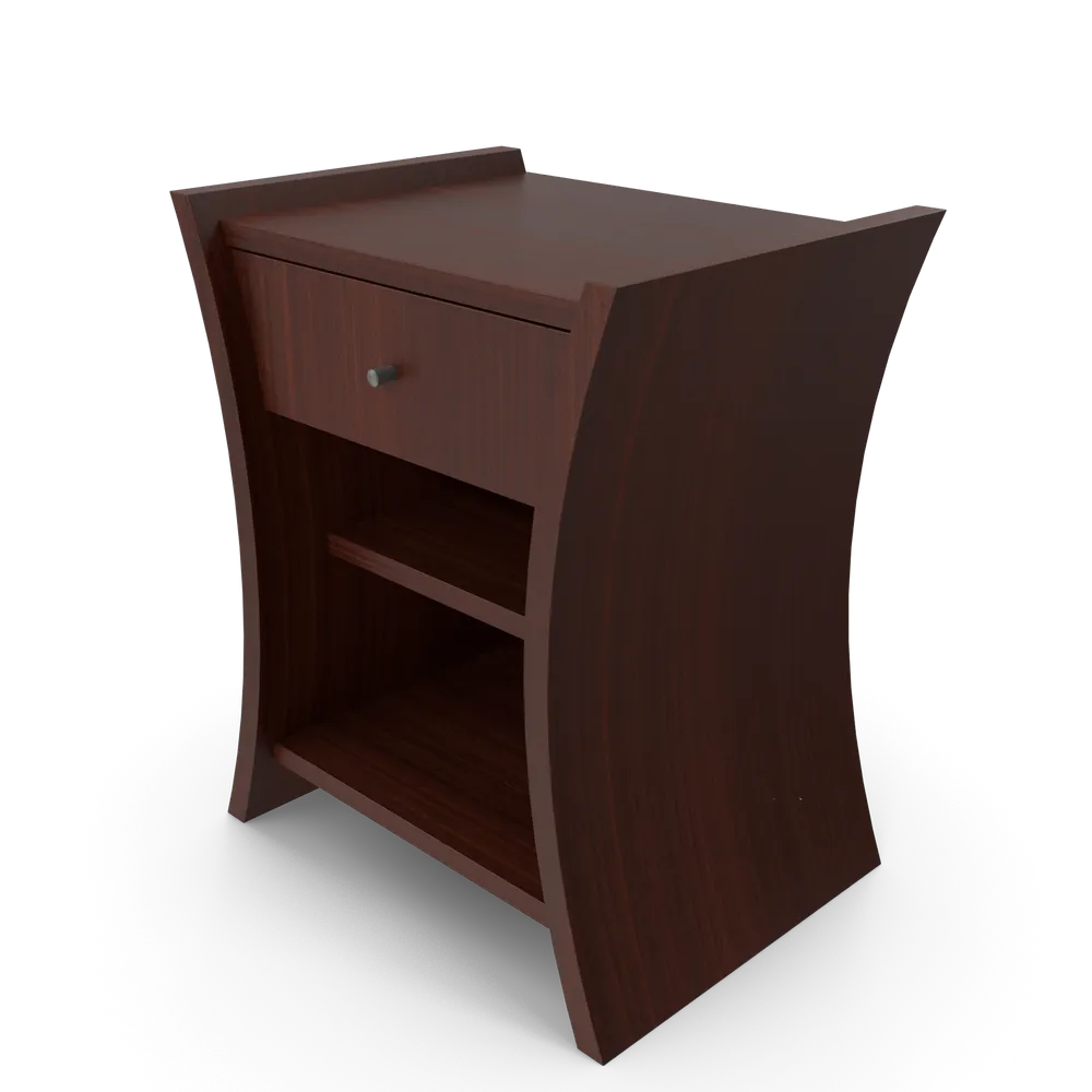 Bedside Table African Cherry view 3
