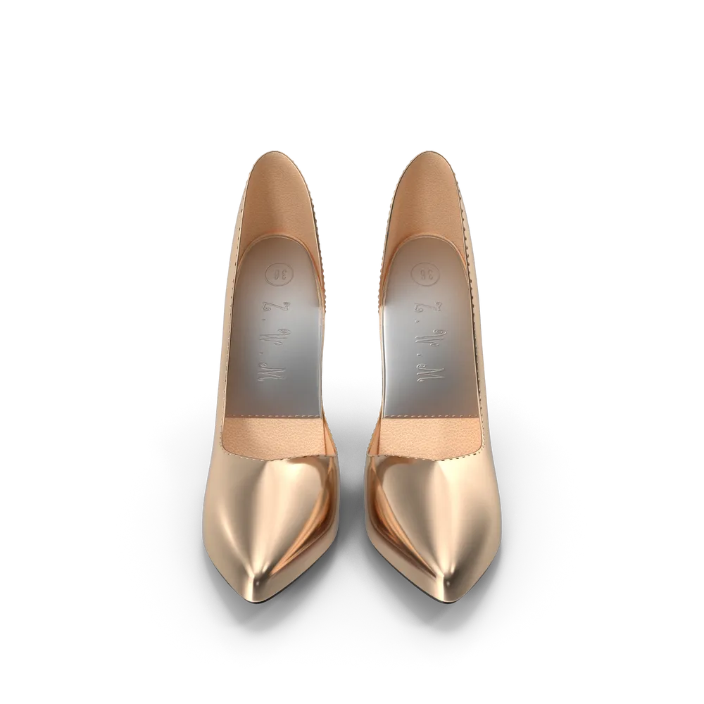 Golden Shoes Woman view 1
