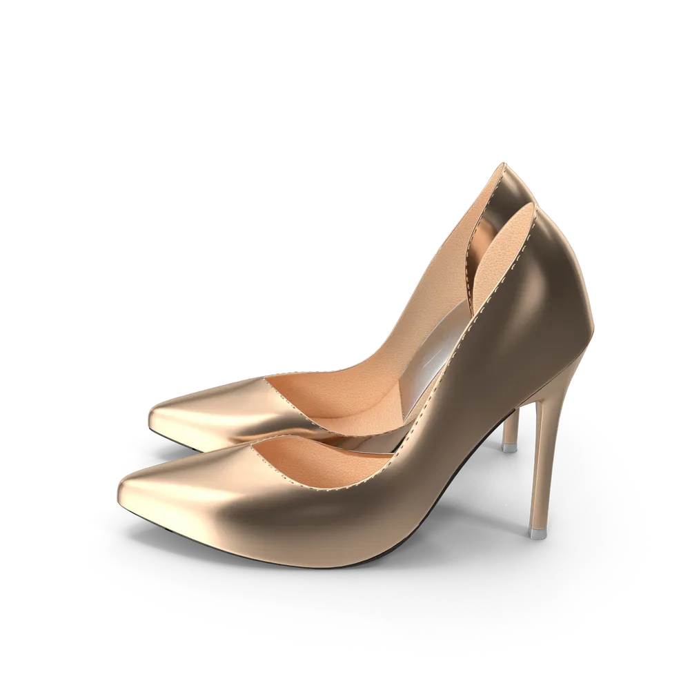 Golden Shoes Woman view 2