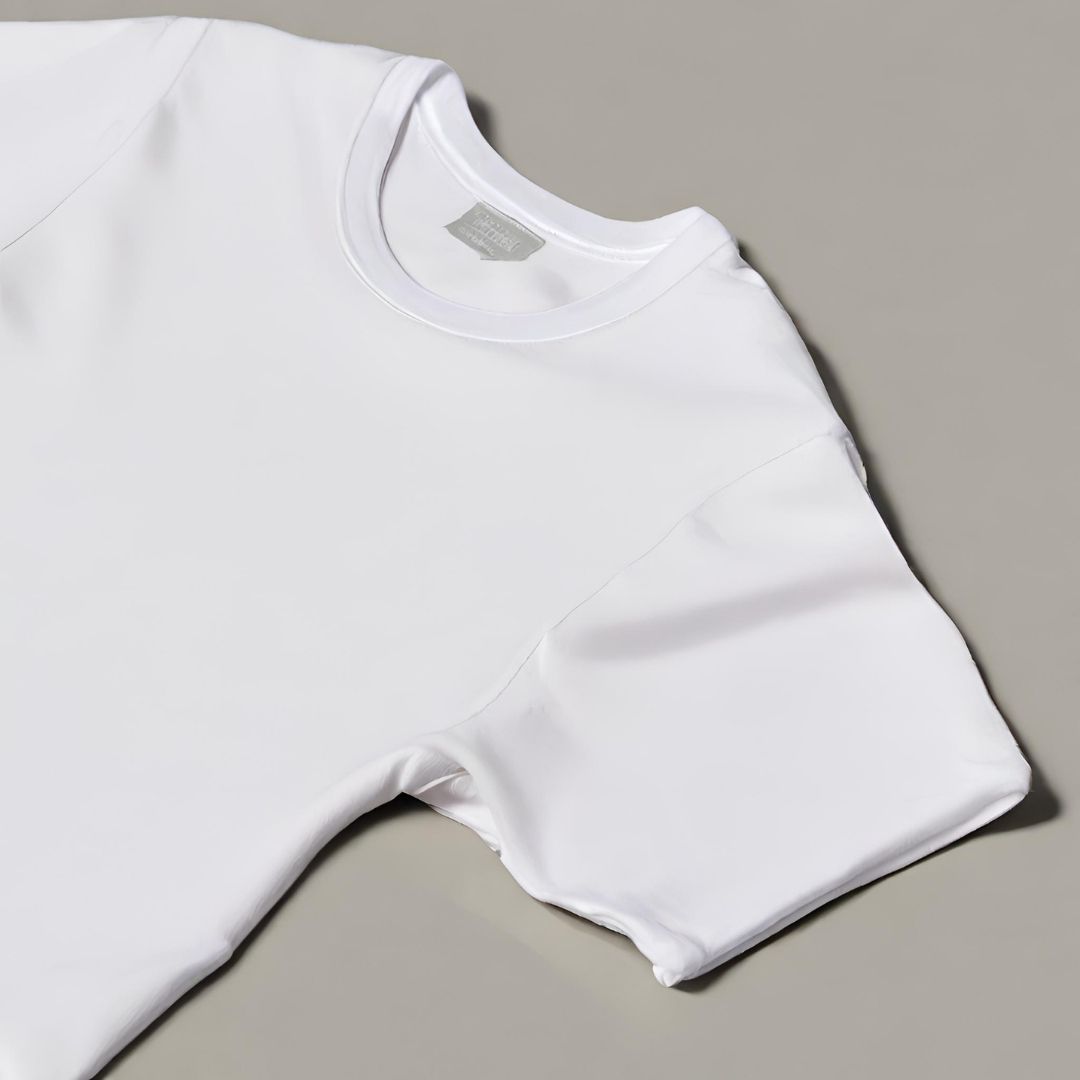 Classic White Crew Neck T-Shirt view 3