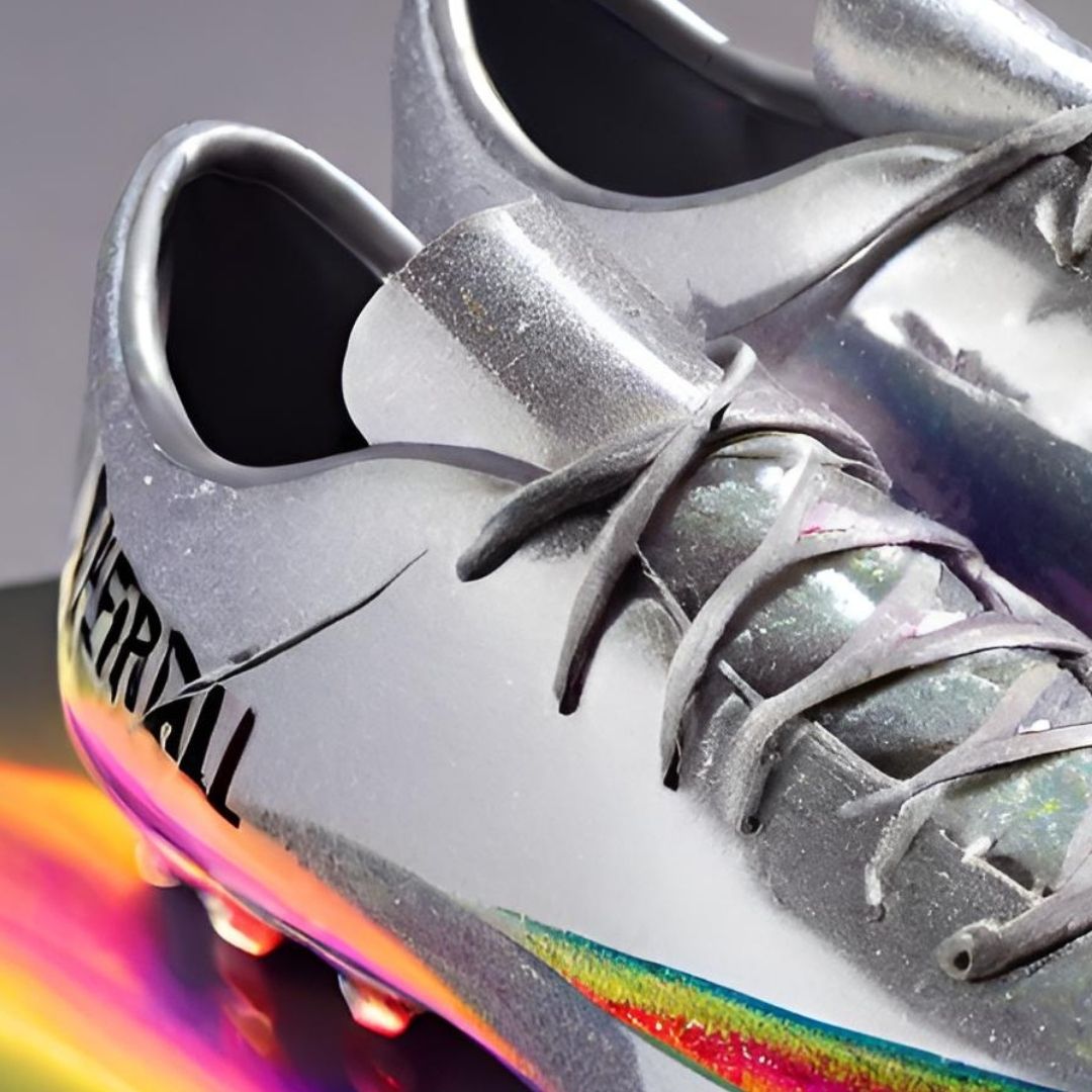 Futuristic Holographic Soccer Cleats view 2