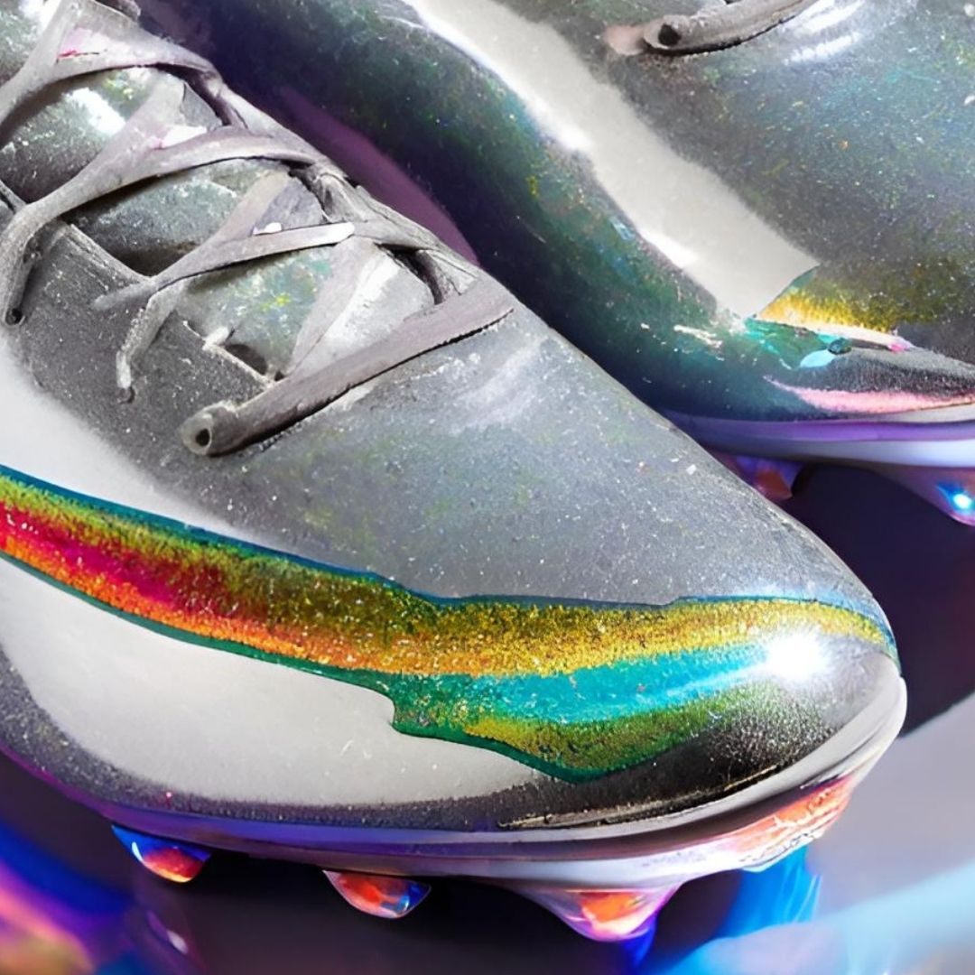 Futuristic Holographic Soccer Cleats view 3