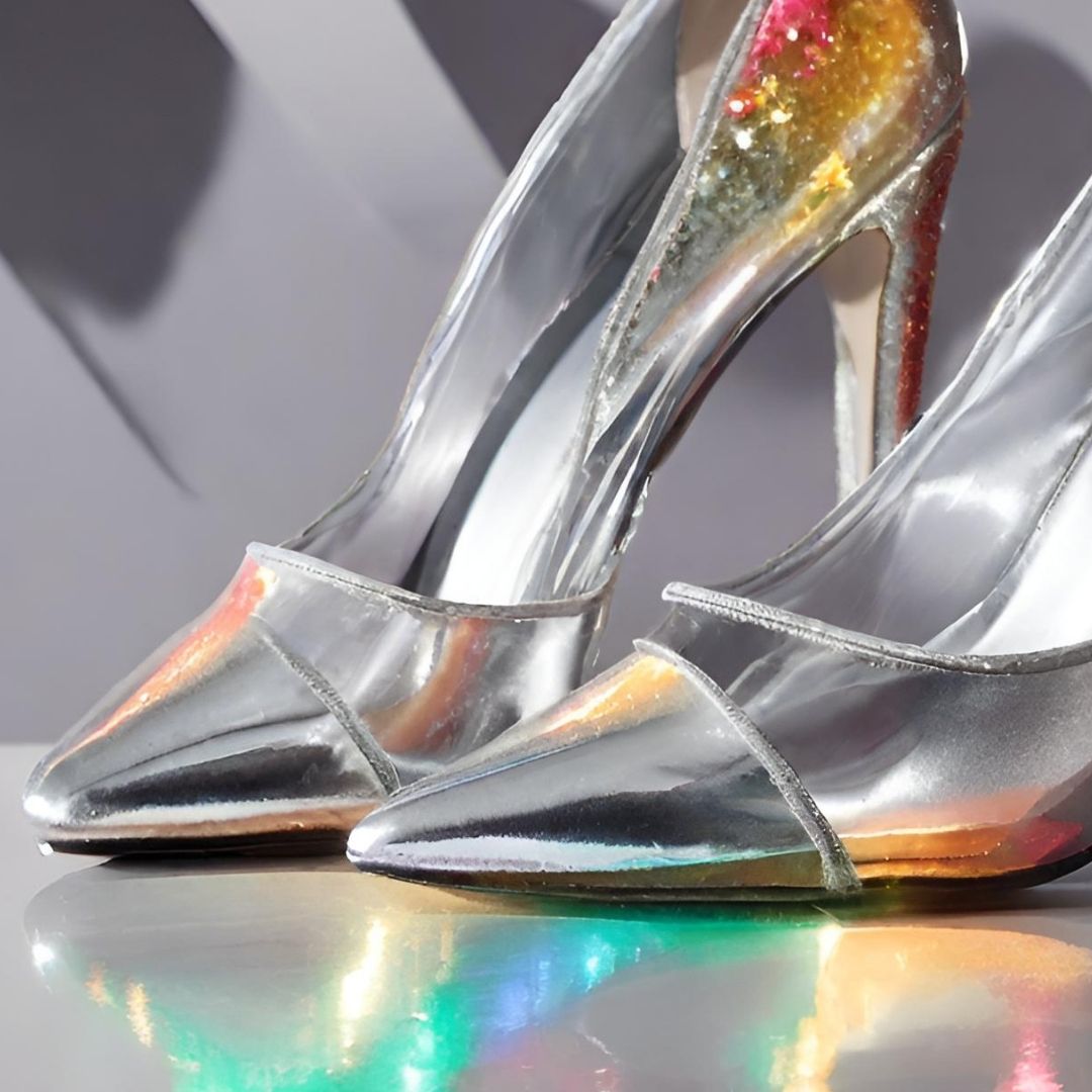 Rainbow Glitter High Heels view 3