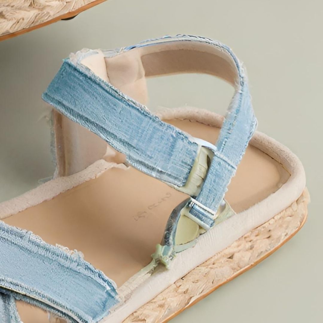 Chic Summer Denim Espadrille Sandals view 2