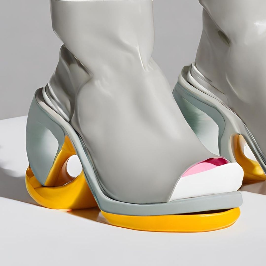 Futuristic Chic High-Heel Boots view 2