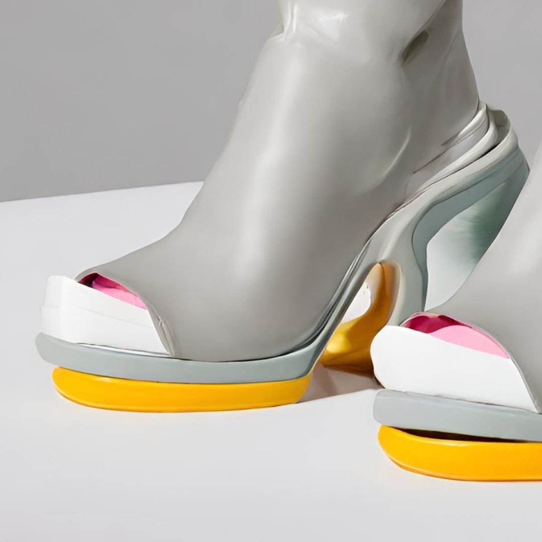 Futuristic Chic High-Heel Boots view 3