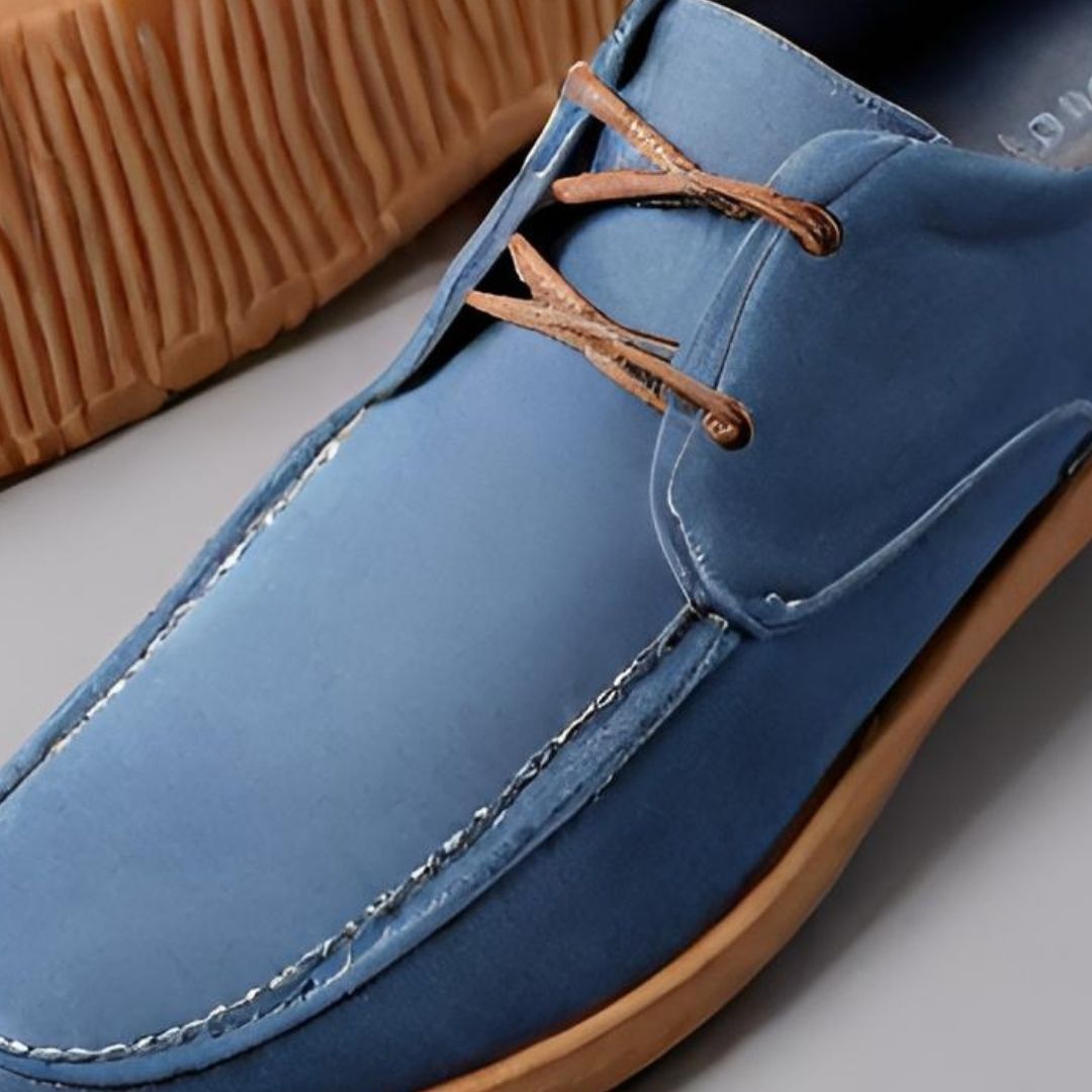 Classic Blue Suede Casual Shoes view 2
